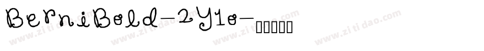 BerniBold-2Y1o字体转换