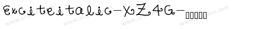 Exciteitalic-XZ4G字体转换
