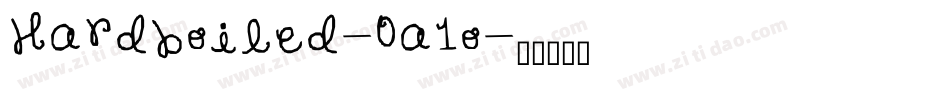 Hardboiled-0a1o字体转换