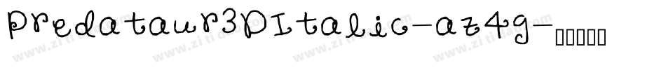 Predataur3DItalic-az4g字体转换