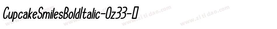 CupcakeSmilesBoldItalic-Oz33字体转换