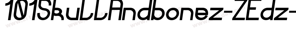 101SkullAndbonez-ZEdz字体转换