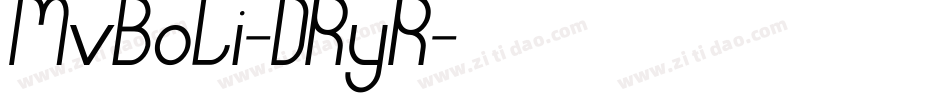 MvBoli-DRyR字体转换