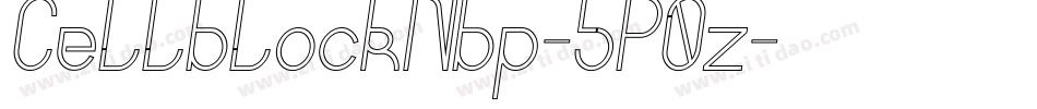 CellblockNbp-5P0z字体转换