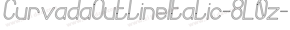 CurvadaOutlineItalic-8L0z字体转换