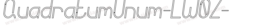 QuadratumUnum-LW0Z字体转换