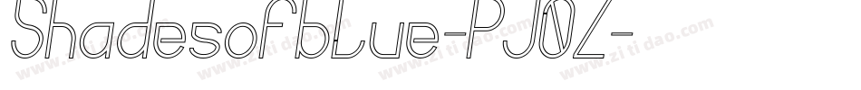 Shadesofblue-PJ0Z字体转换