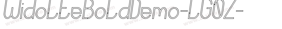 WidolteBoldDemo-lG0Z字体转换