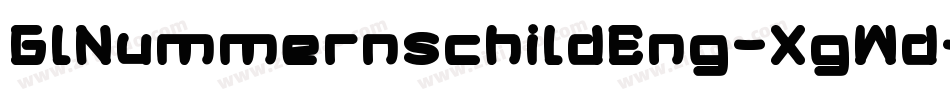 GlNummernschildEng-XgWd字体转换