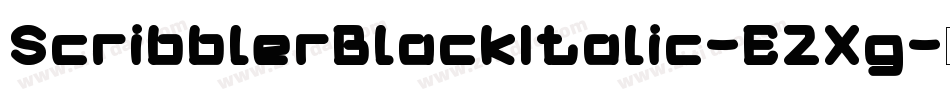 ScribblerBlackItalic-E2Xg字体转换