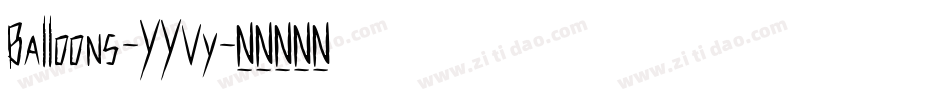 Balloons-YYVy字体转换
