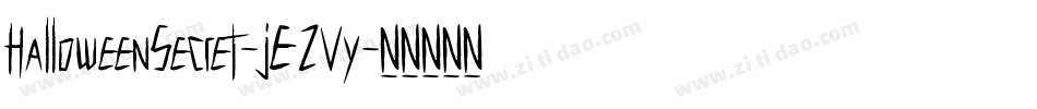 HalloweenSecret-jEZVy字体转换