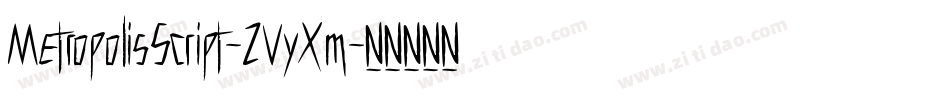MetropolisScript-ZVyXm字体转换