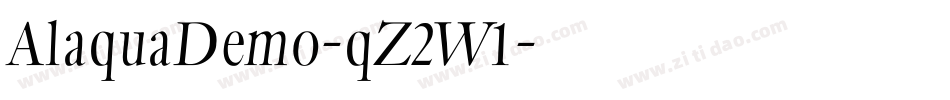 AlaquaDemo-qZ2W1字体转换