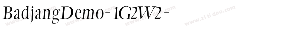 BadjangDemo-1G2W2字体转换