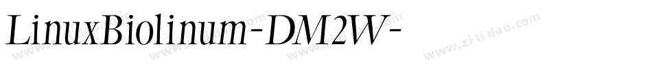 LinuxBiolinum-DM2W字体转换