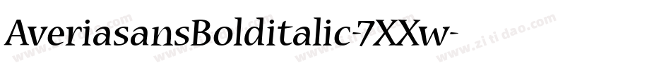 AveriasansBolditalic-7XXw字体转换