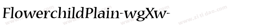 FlowerchildPlain-wgXw字体转换