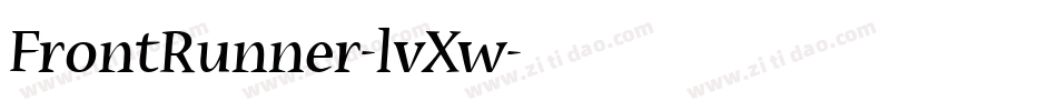 FrontRunner-lvXw字体转换 FrontRunner-lvXw字体转换