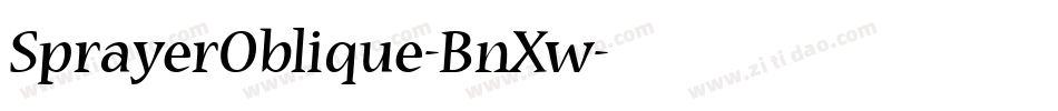 SprayerOblique-BnXw字体转换