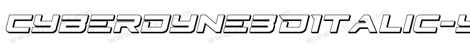 Cyberdyne3DItalic-yzVY字体转换