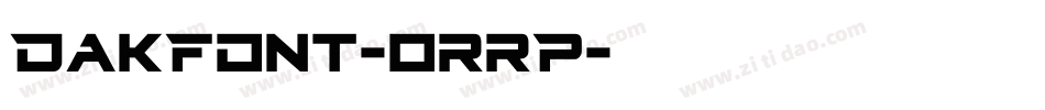 DakFont-0rrP字体转换