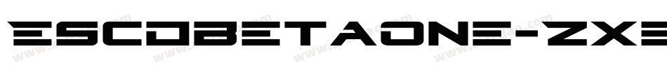 EscobetaOne-ZXeK字体转换