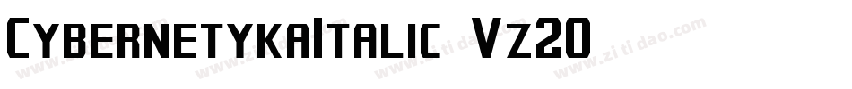 CybernetykaItalic-Vz20字体转换