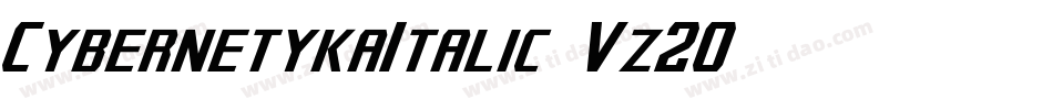 CybernetykaItalic-Vz20字体转换