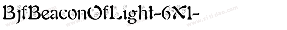 BjfBeaconOfLight-6X1字体转换
