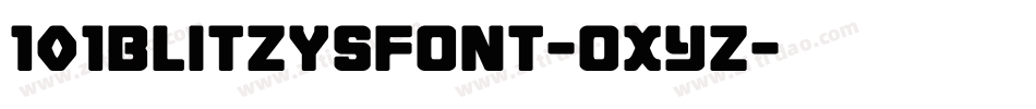 101BlitzysFont-oXYz字体转换