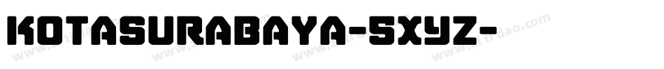 KotaSurabaya-5xYz字体转换