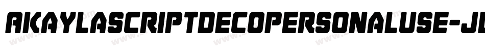 Akaylascriptdecopersonaluse-JD1M字体转换