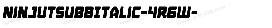 NinjutsubbItalic-4R6W字体转换