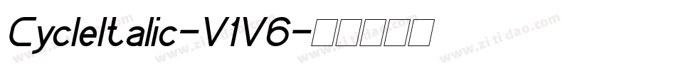 CycleItalic-V1V6字体转换