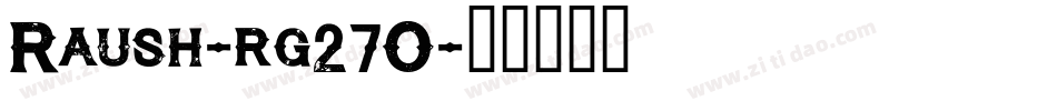 Raush-rg27O字体转换