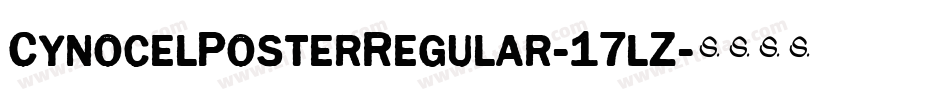 CynocelPosterRegular-17lZ字体转换
