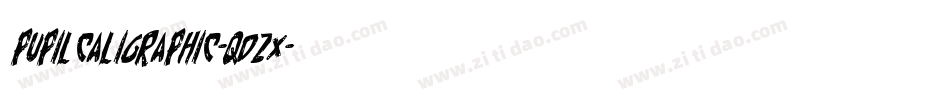 PupilCaligraphic-qDzx字体转换