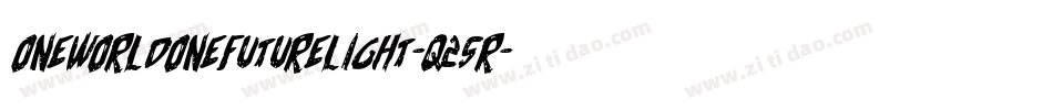 OneworldonefutureLight-q25r字体转换