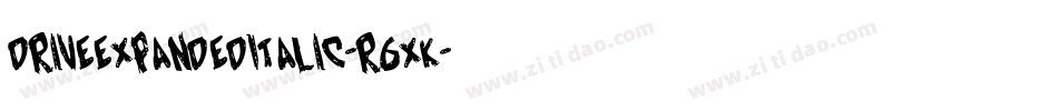 DriveExpandedItalic-r6xK字体转换