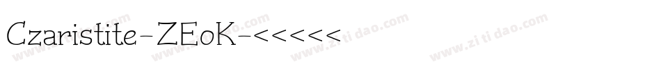 Czaristite-ZEoK字体转换
