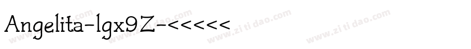 Angelita-lgx9Z字体转换