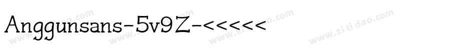 Anggunsans-5v9Z字体转换