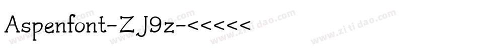 Aspenfont-ZJ9z字体转换