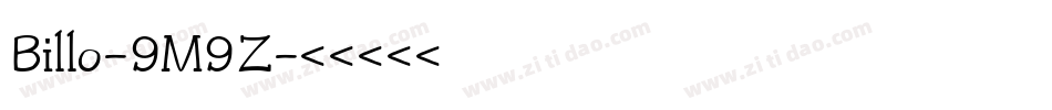 Billo-9M9Z字体转换
