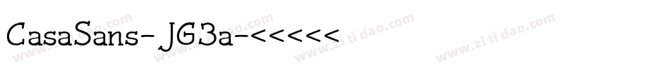 CasaSans-JG3a字体转换