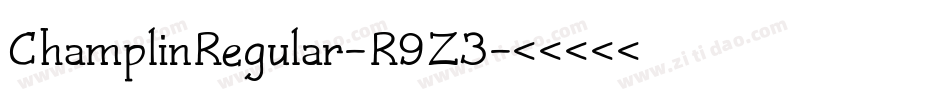 ChamplinRegular-R9Z3字体转换