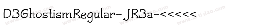 D3GhostismRegular-JR3a字体转换