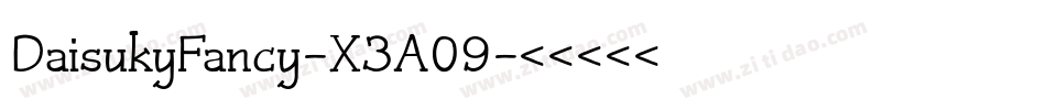 DaisukyFancy-X3A09字体转换