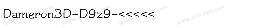 Dameron3D-D9z9字体转换